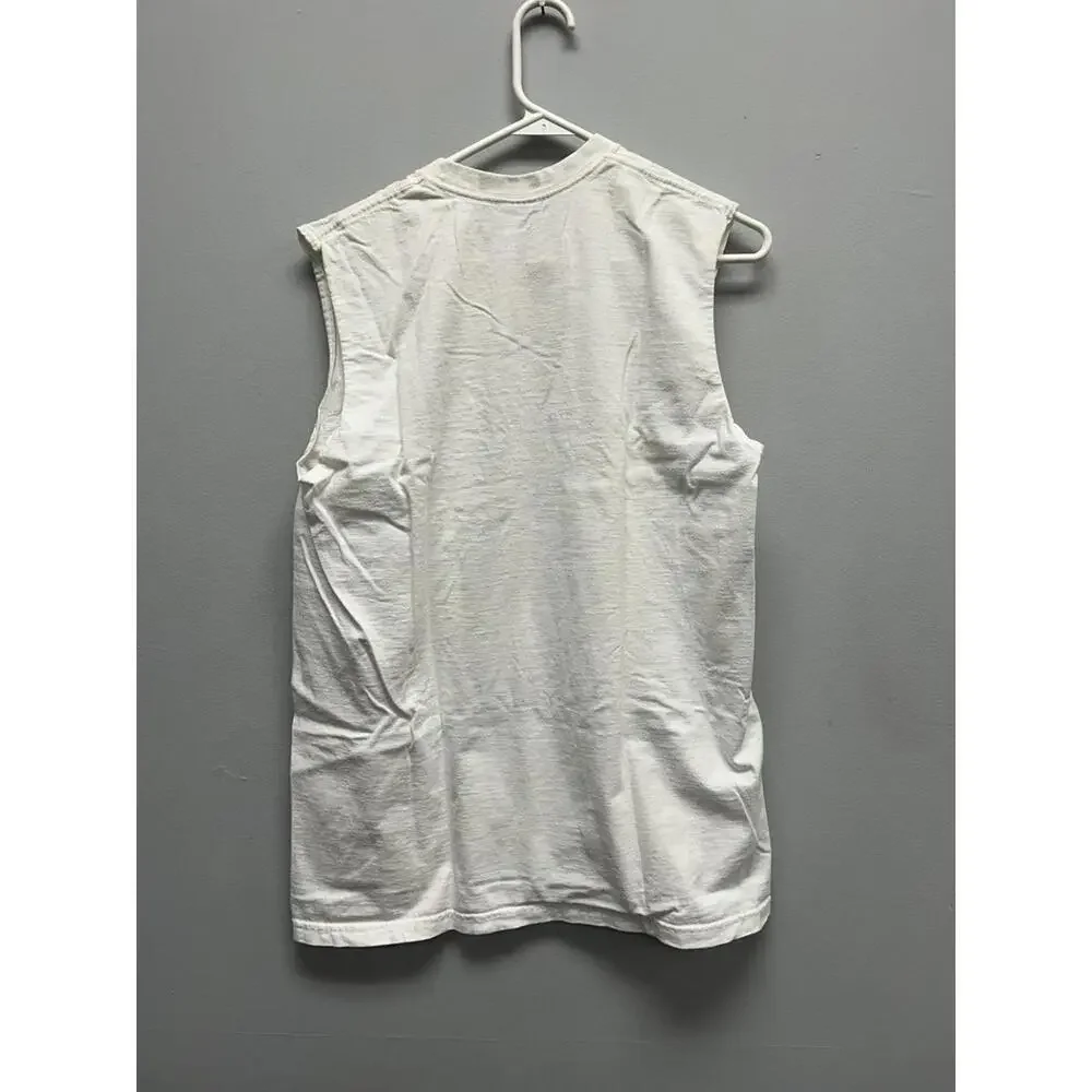 Vintage Y2K Jordan Sleeveless White Graphic Tank Top